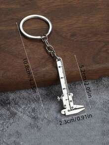 1pc Portable Mini Caliper Tool, Keychain Alloy Vernier Caliper, Keychain Caliper Measurement Tool, Jewelry Ruler 0.0-1.57 Inch, Mini Vernier Caliper, Small Keychain Hanging Measurement Portable Tool, Keychain, Zinc Alloy - A - View 6