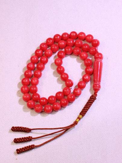 1 hộp 51 hạt chuỗi cầu nguyện Hồi giáo tua rua 10mm, chuỗi hạt cầu nguyện Ramadan dệt thủ công bằng nhựa (Thích hợp cho Eid Al-Fitr, Eid Al-Adha, sử dụng hàng ngày, làm quà tặng), 3 lựa chọn màu sắc (Đỏ/Xanh dương/Đen)