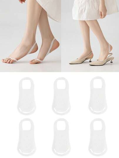 3 Pairs Summer Ultra-Thin Invisible No-Show Yoga Socks For Women, Breathable Toe Separator Socks, Non-Slip Barefoot Socks Suitable For High Heels And Flats