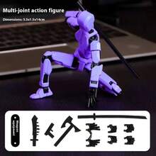 Lucky 13 Multi-Joint Movable Figure 3D Printed Dummy13 Mannequin Model Versatile Pose Assembly Doll Stress Relief Toy Boys Birthday Gift Desktop Ornament, Large Size Multi-Joint Movable Robot Action Figure Model Ornament Building Block Assembly Stress Relief, Full Body Movable Assembly Toy Model, Desktop Atmosphere Enhanced! Movable Joint Figure Ornament - Multicolor - View 18
