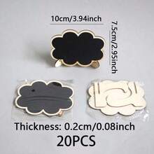 20pcs Mini Chalkboard Display Boards, Home Decor Signs, Mini Message Boards Wooden Blackboards, Suitable For Wedding, Birthday Party, Table Numbers, Baking Display, Hotel, Banquet, Desserts, Table Cards, Mother's Day, Graduation Ceremony, Food Labels And Special Event Decorations. Party Supplies, Home Decor - Multicolor - View 15