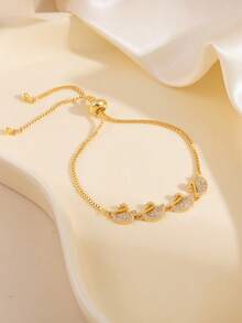 1 chiếc vòng tay nữ sang trọng, thanh lịch hình thiên nga bằng đồng oxy hóa đính đá Zirconia, phù hợp để đeo hàng ngày. - vòng tay thời trang - Xem 4