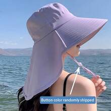 Topi Matahari Bertepi Lebar Terbaru untuk Musim Panas, Topi Pelindung Leher dengan Perlindungan UV, Topi Pelindung Matahari untuk Aktivitas Luar Ruangan - A - View 8