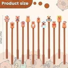 Bộ 5 bút bi đen hình chuột nước sáng tạo, ngòi 0.5mm, bút khô nhanh dễ thương, đồ dùng văn phòng phẩm, thích hợp cho trường học, phần thưởng trong lớp học, quà tặng ngày lễ, bút quà tặng chất lượng cao (Bộ kèm ruột bút) - A - Xem 8