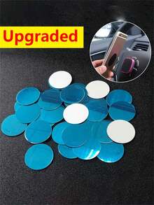 10/5片装升级版圆形/方形磁性金属片，带粘性磁条，适用于无线充电器、车载手机支架、MagSafe配件 - A - 查看 11