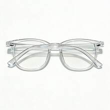 2026 New Retro Square Fashion Glasses, Cat-Eye Oversized Frame, European And American Style, Sturdy Spring Hinge, Perfect For Halloween And Christmas Gifts - Suitable For Women's Everyday Wear - Clear Lenses - trắng - Xem 6