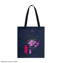 1pc Official Licensed Netflix  Graphic Canvas Tote Bag, Casual Blue Shoulder Bag - Multicolor - View 5