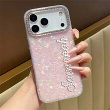 Ốp lưng điện thoại 17 Pro Max 17 inch, thiết kế đơn giản, đính đá lấp lánh, trong suốt, có thể tùy chỉnh tên, chống sốc. - Nhiều màu - Xem 8