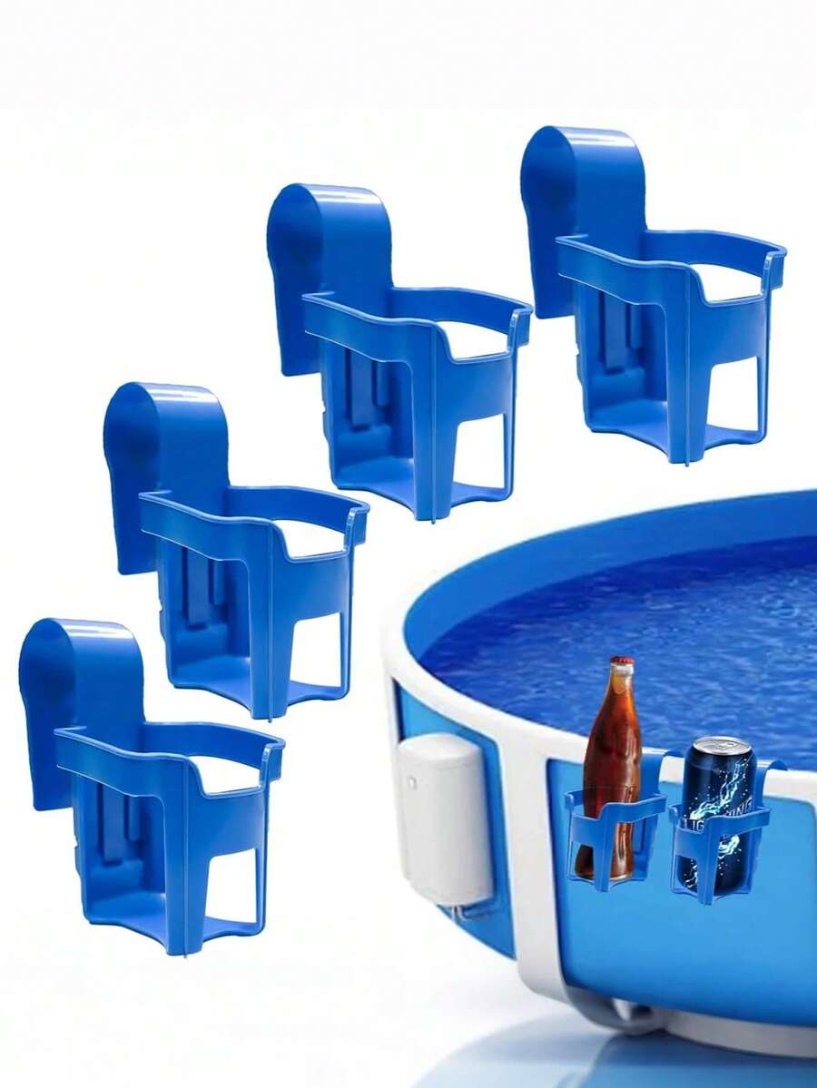 2 Stück blaue Pool Becherhalter, Clip-On Pool Getränkehalter, hängende Pool Becherhalter, Pool Getränkehalter, Party Dekoration, Pool Party Dekorationszubehör, passend für runde Poolstangen, auslaufsichere stabile Pool Accessoires, perfekt für Sommerfeste. Aufrechte Pool Becherhalter, einfach zu installierende Pool Accessoires, geeignet für Badewanne, Pool Party und Pool Entspannung.