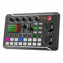 Paquete De Equipo De Podcast, Micrófono Con Tarjeta De Sonid - Negro - Ver 7