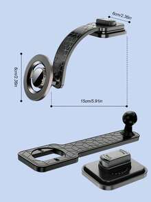 Soporte de teléfono móvil para coche de aleación de aluminio flexible y giratorio 360°, diseño de ángulo personalizable, sin necesidad de clip, resistente a arañazos y golpes, adecuado para iPhone y todos los teléfonos inteligentes - Soporte adhesivo para salpicadero - Ver 9
