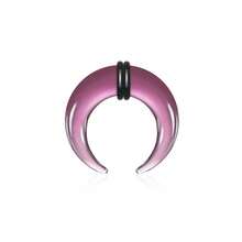 1件装耐热玻璃耳洞扩张套装，包括钳子、锥形耳洞、水牛耳洞、鼻中隔耳洞、耳廓扩张器、身体穿孔器，14G-2G，低过敏性，轻便 - 月牙 - 查看 27