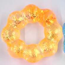 1PC Glitter Flower Wristband Squishy Toy, Soft Slow Rebound Stress Relief Fidget Toy, Cute Taba Squeeze Decompression Sensory Toy, Portable Wearable Bracelet For All Ages & Autism, Ideal Birthday/Easter/Halloween/Christmas Gift, Stocking Fillers, Party Favors - 彩色 - 查看 6
