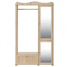 Wardrobe With Mirror And Open Clothes Rack – Compact Wardrobe, Practical Storage Space With Drawer And 2 Doors, Ideal For Bedroom And Hallway. - 駝色 - 查看 5