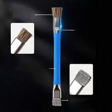 Bộ 2 bàn chải vệ sinh đa năng bằng thép không gỉ, thích hợp để làm sạch các khe hở bếp, vật dụng cần thiết trong gia đình, bàn chải vệ sinh bếp ga. - A - Xem 1