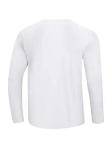 CAMEL CROWN Men's UV Protection Long Sleeve T-Shirt, SPF 50+, Quick-Dry Lightweight Sun Protective Clothing, Suitable For Fishing, Running, Swimming And Other Activities - Flowing Cloud White - View 2