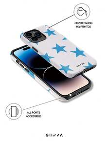 A Stylish Phone Case That Does Not Include A Lanyard Or Stand. GIIPPA Phone Case With A Red Star Design, Compatible With The 17 Pro, 16 Pro, 15 Pro, And 14 Pro. A Stylish And Interesting Korean-Style Phone Case, Also Compatible With The 11/12/13/14/15/16 Pro Plus. Stylish Design Suitable For Both Men And Women. A Great Gift For Christmas, Valentine's Day, Easter, Wedding Season, And Birthdays For Girlfriends. - 藍色 - 查看 6