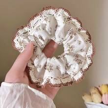 1pc New Lace Scrunchie, Girly Hair Tie, High Elasticity No Damage Hair Accessory - Multicolor - View 5