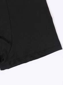 Men's Black Sexy Hollow Front Breathable Comfortable Daily Pouch Boxer Briefs With Bow Print Pattern - Black - View 5