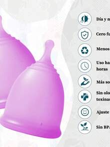 2 Copas Menstrual /bolsita/caja/ Certificada Fda  Fengq - Púrpura - Ver 4