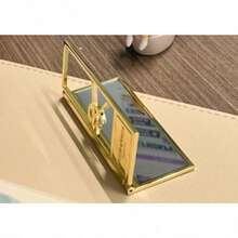 Yves Saint Laurent 高级金色便携式折叠化妆镜，方便携带，品质上乘，节日送礼佳品 - 金色 - 查看 6