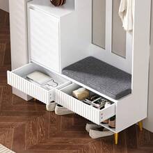Hall Trees - White + MDF-2 - View 6