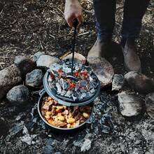 6Qt Cast Iron Camping Dutch Oven With Lid Lifter And Storage Bag, Pre-Seasoned Outdoor Dutch Oven For Campfire Cooking, Stews And Baking, Durable Cast Iron Pot For Camping And Hiking - View 9
