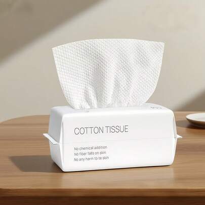 50片装一次性洁面湿巾，一次性使用面巾，卸妆清洁巾，便携式毛巾，适用于居家、旅行、户外、运动健身清洁