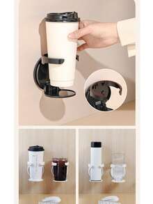 Tempat Gelas Lipat, Rak Gelas Gantung Dinding, Tempat Penyimpanan Minuman untuk Dapur, Kamar Tidur, Kantor, Mobil, Tidak Perlu Pengeboran - tempat gelas air - View 9