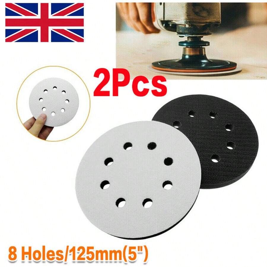 2Pcs 125mm/5inch Diameter Soft Buffer Sponge Interface Cushion Pad Sanding Pads - A - View 1