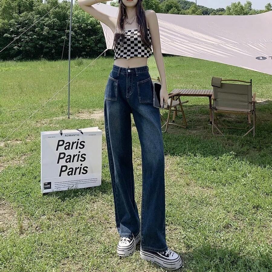 Women Pants - Blue - View 1