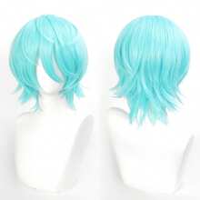 YEWELL 14-Inch Short Straight Synthetic Wig With Bangs, Unisex Cosplay Wig, Handmade Daily, Suitable For Anime, Games, Christmas Events, Costume Parties - Multicolor - View 53