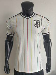 2025 Japan National Team Special Edition Rainbow Stripe Soccer Jersey, Unisex Football Shirt For Couple Matching, Vintage Streetwear Sports Top, Perfect Gift, Gym Athletic Clothes - Mặc định - Xem 4