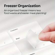 100pcs Waterproof Removable Freezer Labels - White Sticker Notes Without Residue, Suitable For Kitchen Organization, Food Containers, Jars And Pantry Storage, Ideal For Meal Prep And Non-Contact Paper Materials, Kitchen Organization | Clear Visible Labels | Labels, Sticker Labels - Multicolor - View 4