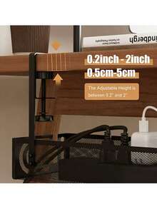 Cable Management Tray Clip-On Grid Power Strip Holder, Desk Accessory & Storage Solution - No Drilling Required! - Rectangle - View 5