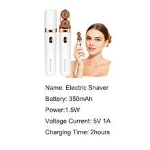Afeitadora portátil de doble cabezal para mujeres Conduroma - Removedor de vello facial recargable por USB con luz LED y cuchillas de repuesto, apta para rostro, labios, mentón, vello suave, línea del bikini y uso en todo el Body - Multicolor - Ver 5