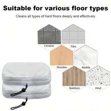 2pcs Steam Mop Replacement Pads, Available In High-Temperature Sterilization And Stain Removal Options, For Deep Decontamination And Enhanced Cleaning Power, Can Be Washed And Reused/Suitable For  Steam Mop Cloth Covers, Compatible With 70495 720020 Shark - Trắng - Xem 3