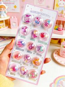 Cute Mini 3D Capsule Stickers For Kids - Colorful Capsule Toy Decals Including Ocean Animals, Candy, Ghosts, Space Themes - Great For DIY Crafts, Scrapbooking, Journaling, Gift Wrapping, Party Favors - Adorable Kawaii Cartoon Stickers For Children, 72+Pcs , Perfect For School & Home Use - Multicolor - View 12