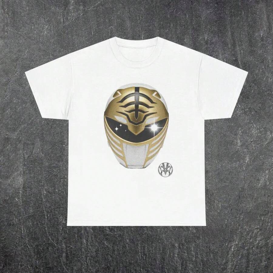 Black Power Ranger Dino Thunder Series T-Shirt, 100 Percent Cotton Unisex Tee, Graphic Tee, Power Rangers Shirt, Gift For Power Rangers Fan - White 2 - View 1