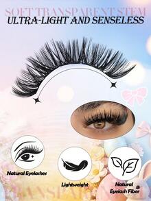 MAANGE 216 piezas 80D Extensión de pestañas manual 9-16mm Mezcla de pestañas individuales naturales y suaves, adecuadas para maquillaje diario y efecto de volumen rizado de pestañas de dibujos animados, pestañas postizas, pestañas agrupadas, pelo rizado, regalos de Pascua, regalos para mujeres en Pascua - D - Ver 4