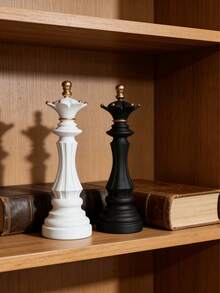 1件优雅奢华的国际象棋皇后雕像，精致现代的国际象棋棋子摆件，高级美观的桌面装饰品，高档家居装饰，适用于客厅、酒店、别墅，豪华书架装饰，乔迁新居礼物 - 多色 - 查看 3