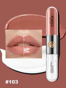 KIKO Milano Milano Unlimited 双效液体唇膏 103号，6毫升，两步打造16小时持久哑光底妆 + 镜面光泽双效，防晕染、防脱妆、防水，呈现高光泽玻璃唇效果，适合所有肤色，是新手入门和送礼的理想之选，韩式彩妆，6毫升/0.2液体盎司 - 103 - 查看 7
