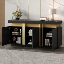 Buffets & Sideboards - Black + Particle Board - View 3