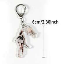 Llavero acrílico con tema de enfermera y Pyramid Head de juego de terror, regalo para fanáticos de películas y juegos, accesorio decorativo para bolsos y llaves - 1 pieza - Ver 5