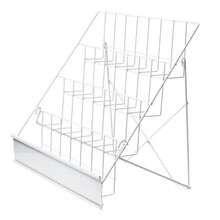 4 Tier Wire Book Magazine Counter Card Rack Display Stand In White Black - View 2