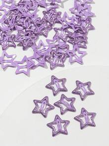 20 piezas Pinzas para el cabello con estrellas rosas de moda básicas para mujeres, ganchos para el cabello, pasadores para el cabello, hebillas para el cabello, horquillas, accesorios - Rosa - Ver 6