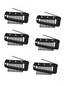 24pcs/6pcs/2pcs/1pc Stainless Steel Clips, Suitable For Dupatta, Headscarf, Wedding Dress, Wig, Headscarf Fixation,Hair Clip,Party - Black - View 12