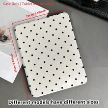 1pc 360° Rotating Black Polka Dot Tablet Protective Case, With Pencil Slot, Multi-Angle Stand, Auto Wake/Sleep, Fit For IPad Pro 11", Air 11"/13" M3, 11" A16, 10th/9th/8th/7th Gen, Air 4/5, 10.9"/10.2"/9.7" - Multicolor - View 10