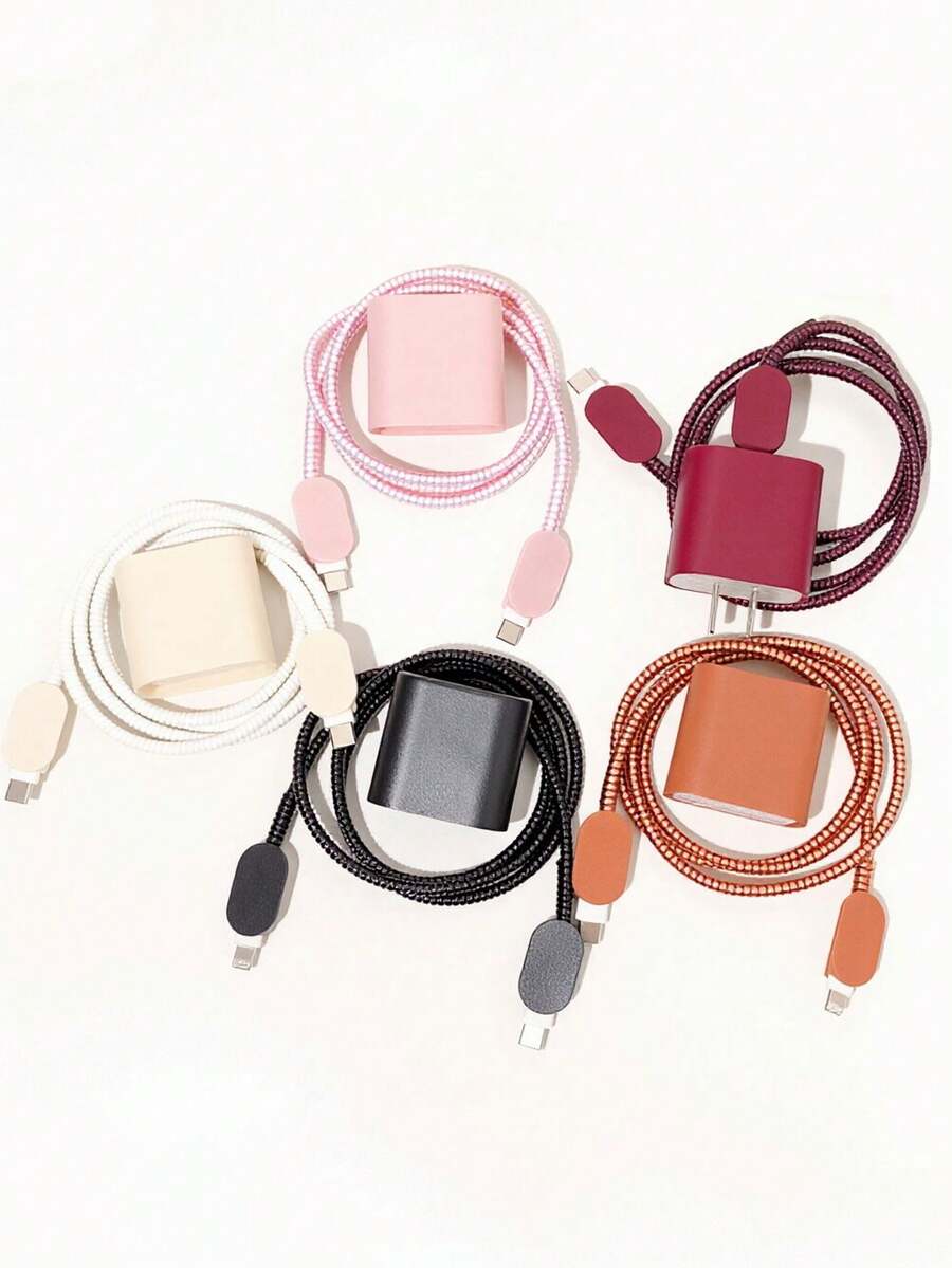 New 20W Apple Charger Protective Case, Data Cable Protector Sleeve, Suitable For IPhone 17 Pro, Anti-Winding, Anti-Dust - Multicolor - View 1
