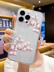 Flower 1pc 厚款透明花卉圖案防震手機殼，適用於 Iphone 16/11/16pro/16plus/16promax/16e/15Promax/13/14/12/XS/XR/7G/8P, Galaxy S25/S25PLUS/S25 Ultra/A16/A36/A26/A56/A50/A12/A32/A52/A72/A51/A21S/A13/A14/S24/S24PLUS/S24Ultra, S22/A52/A53/A54/A55, 11/12Pro/12/12X/13Pro/14Pro/15Pro, 10/9/Note9/12c/Note11pro/Note8Pro - 彩色 - 查看 6
